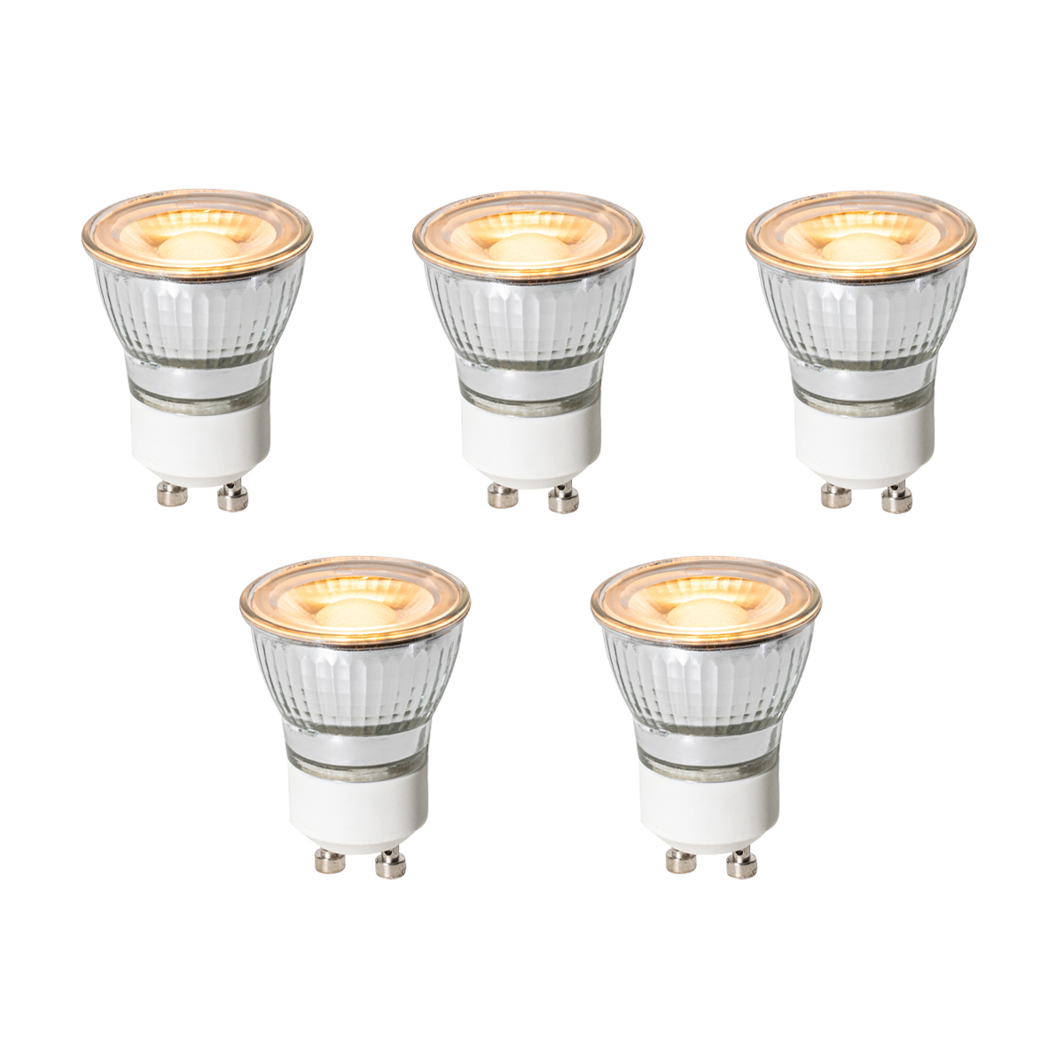 Sada 5 stmievateľných LED žiaroviek GU10 3,5 cm 4W 228 lm 2200K