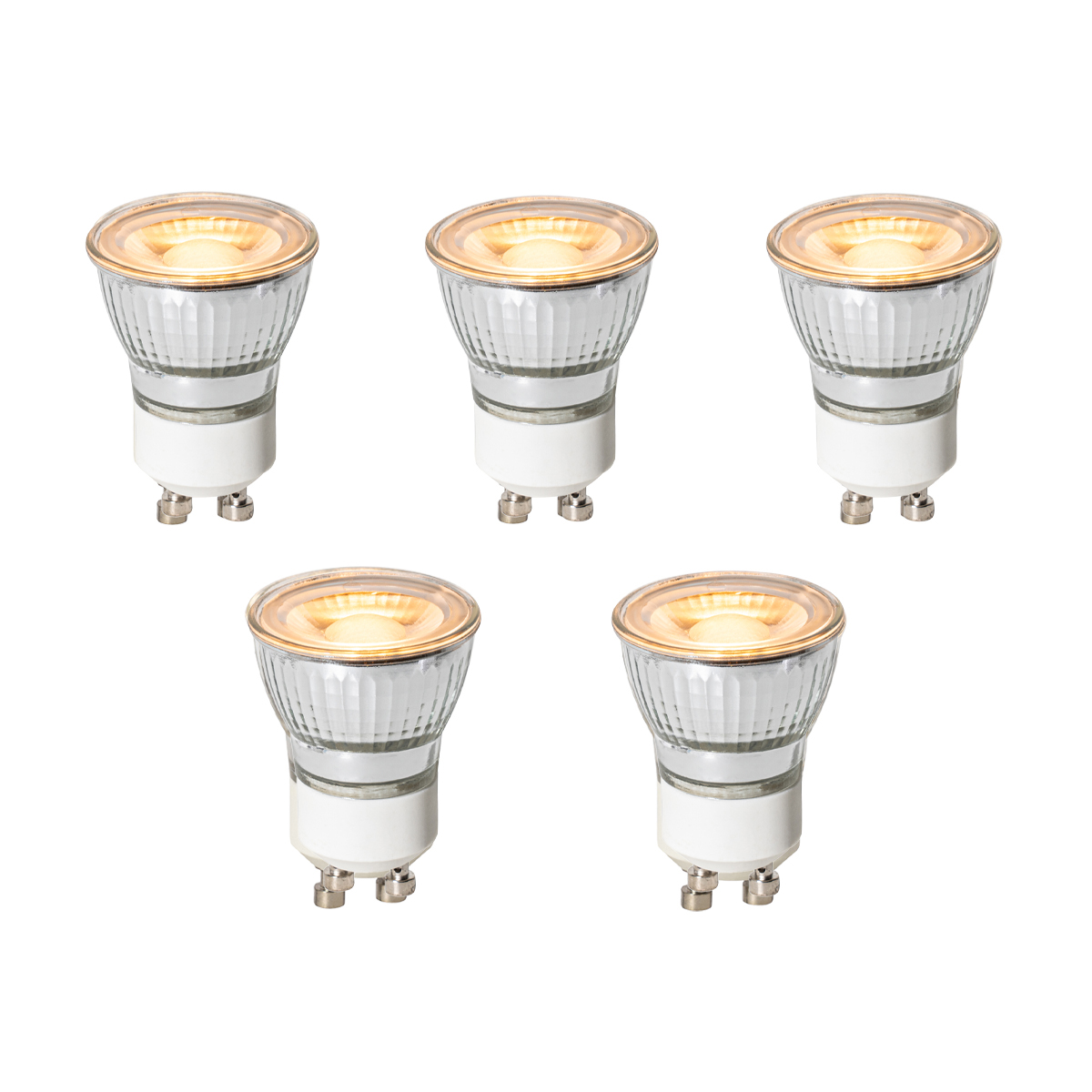 Set de 5 becuri LED GU10 cu 3 trepte de intensitate luminoasă 35 mm 4 W 200 lm 2200 K