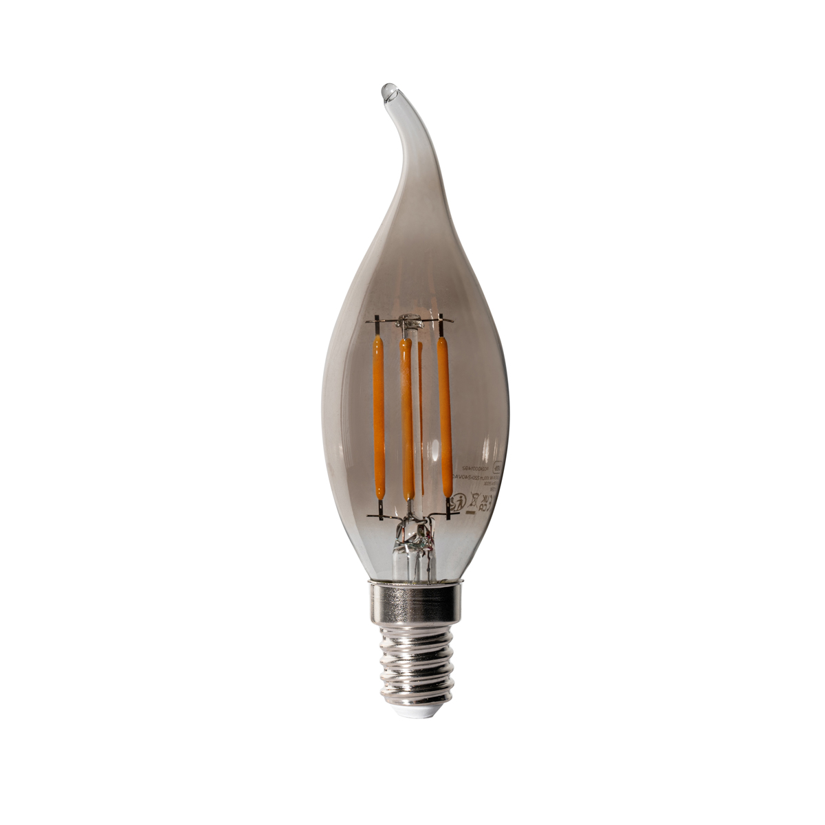 Lot de 5 ampoules LED E14 à intensité variable BXS35 fumées 4W 300 lm 2200K