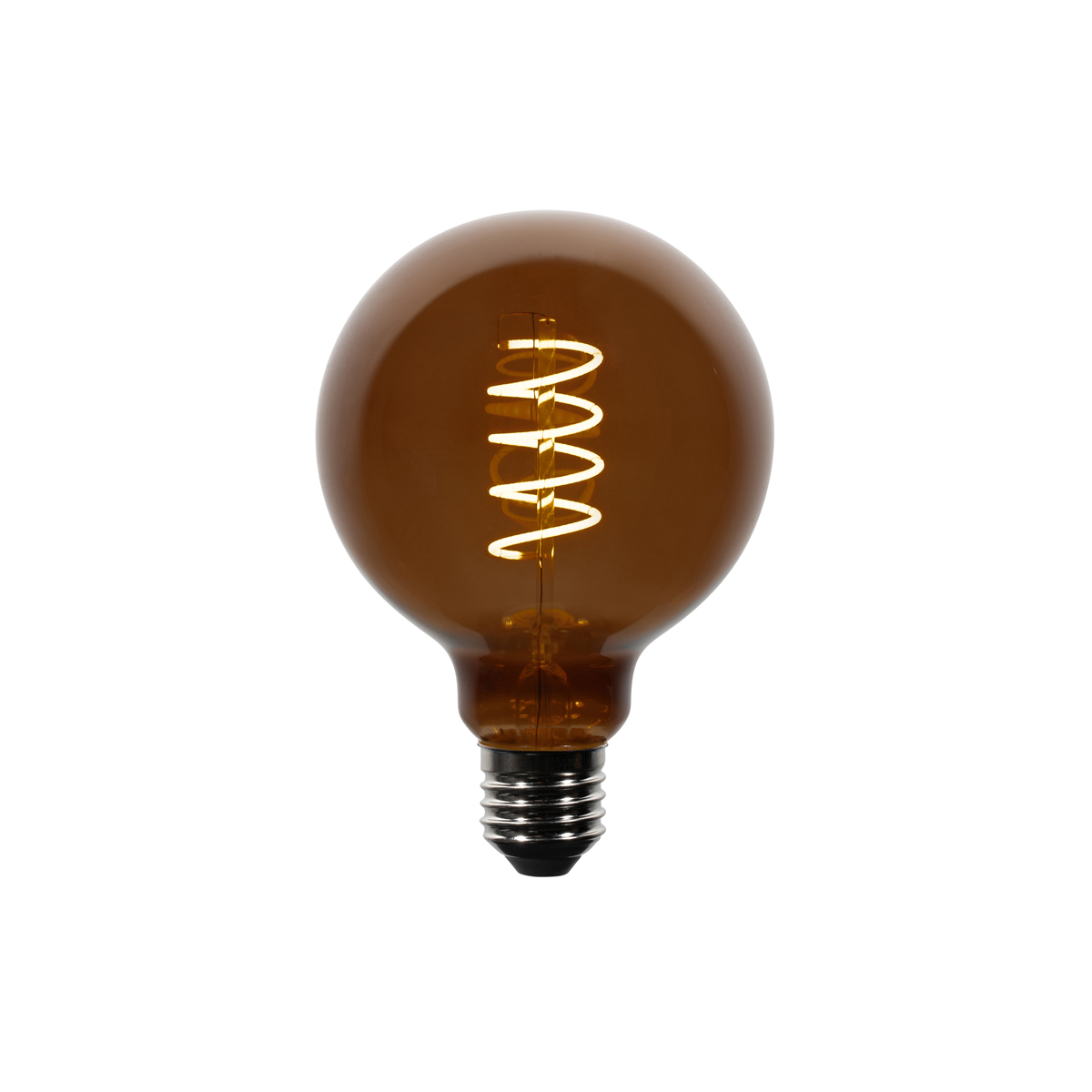 Set de 5 becuri LED E27 reglabile G95 maro 4W 120 lm 1800K