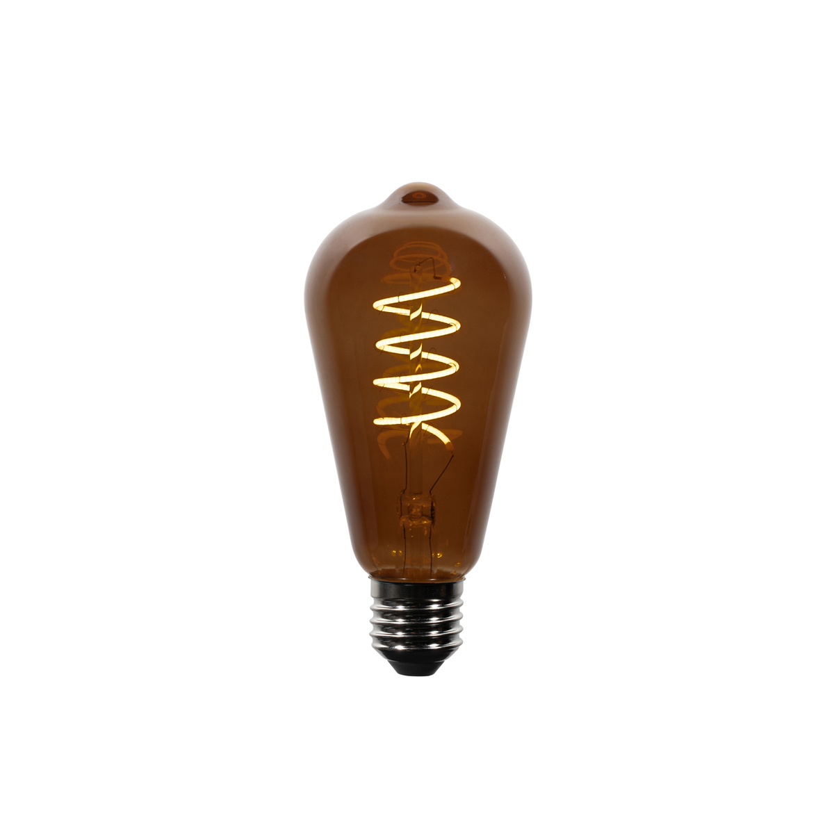 Set de 5 becuri LED E27 dimabile ST64 maro 4W 100 lm 1800K