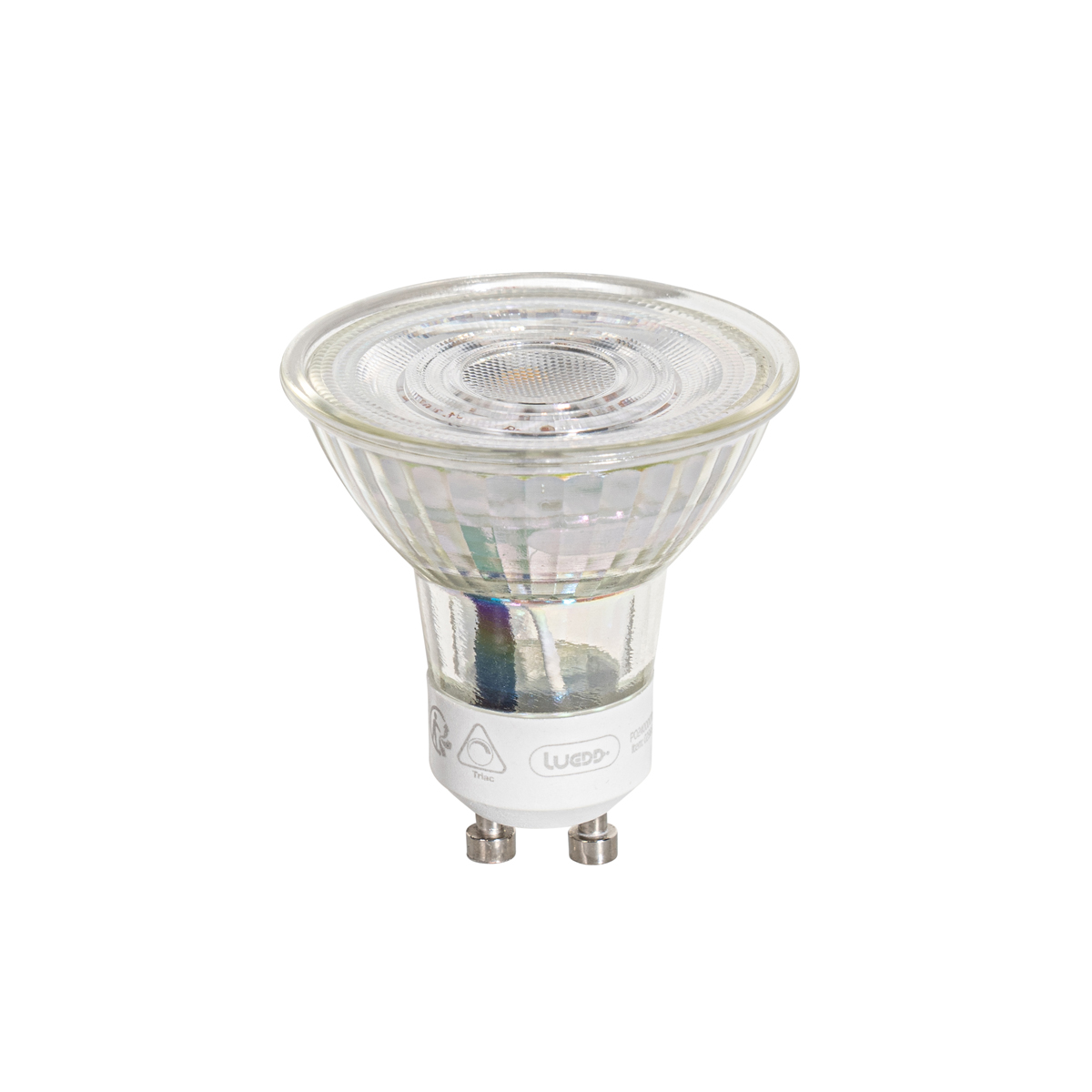 Lot de 5 ampoules LED GU10 50mm à intensité variable en 3étapes en kelvins transparentes 4,9W 450lm 2000-2700K