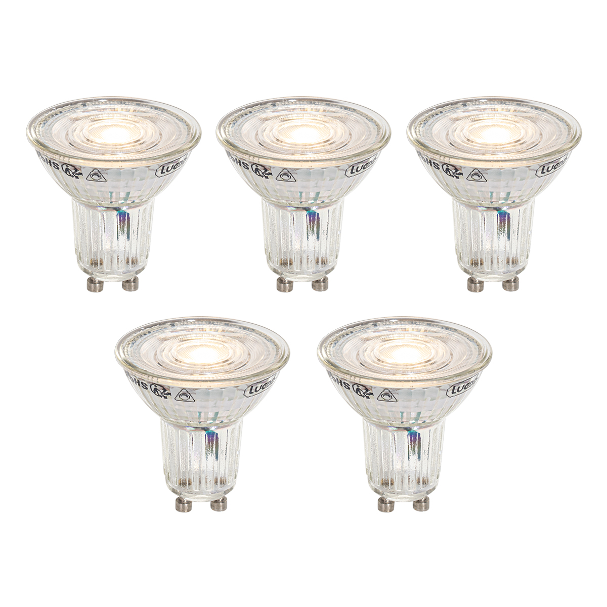 Set de 5 becuri LED GU10 50mm reglabile în Kelvin clare 49W 400 lm 2200-3000K