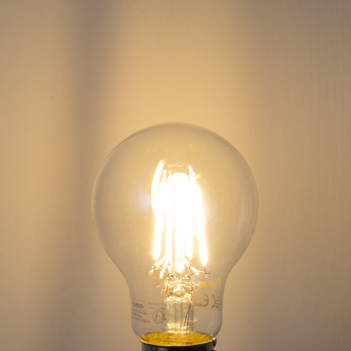 Lot de 5 ampoules LED E27 à intensité variable A60 transparentes 4W 470 lm 2700K