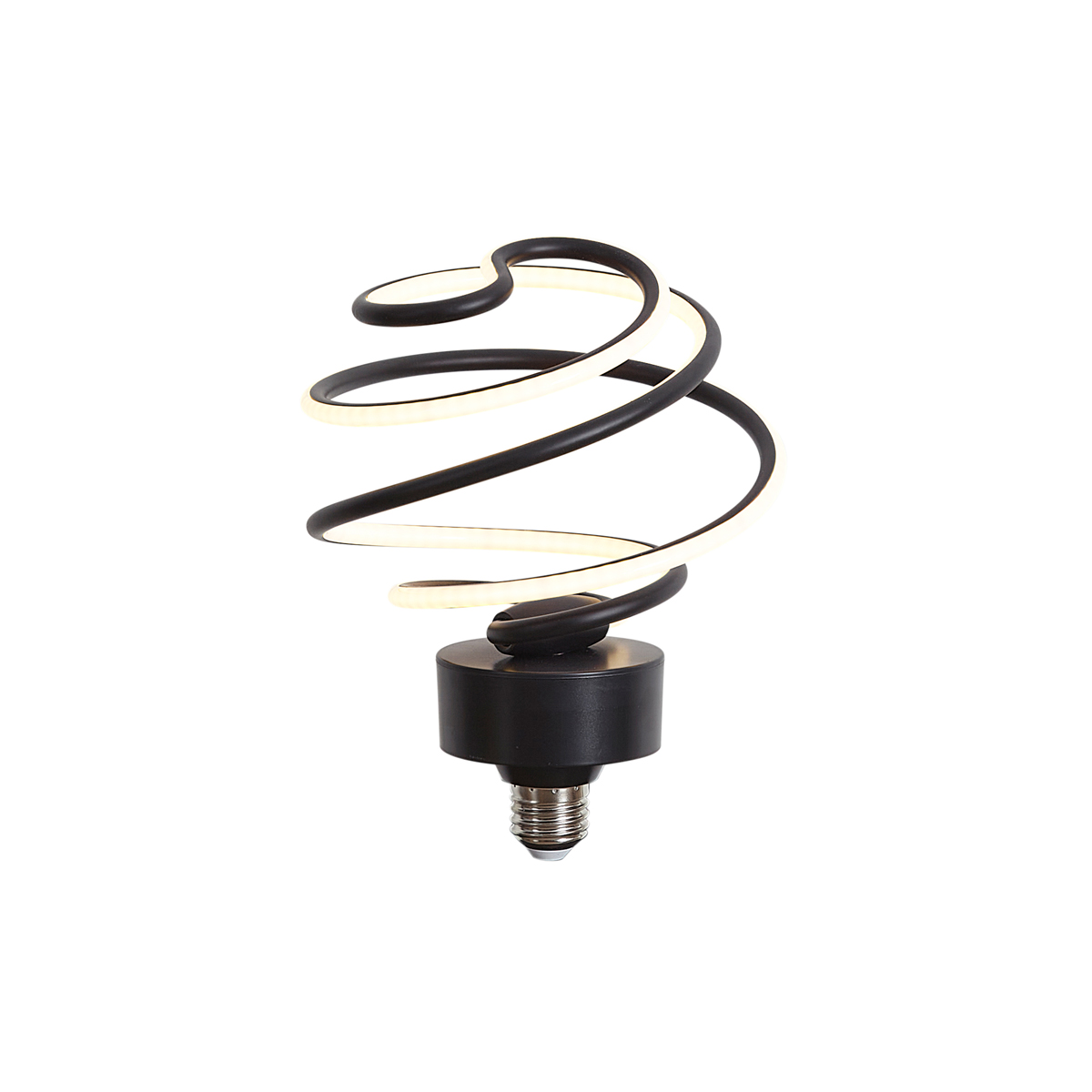 E27 LED dekorační žárovka černá spirála 6W 370 lm 3000K