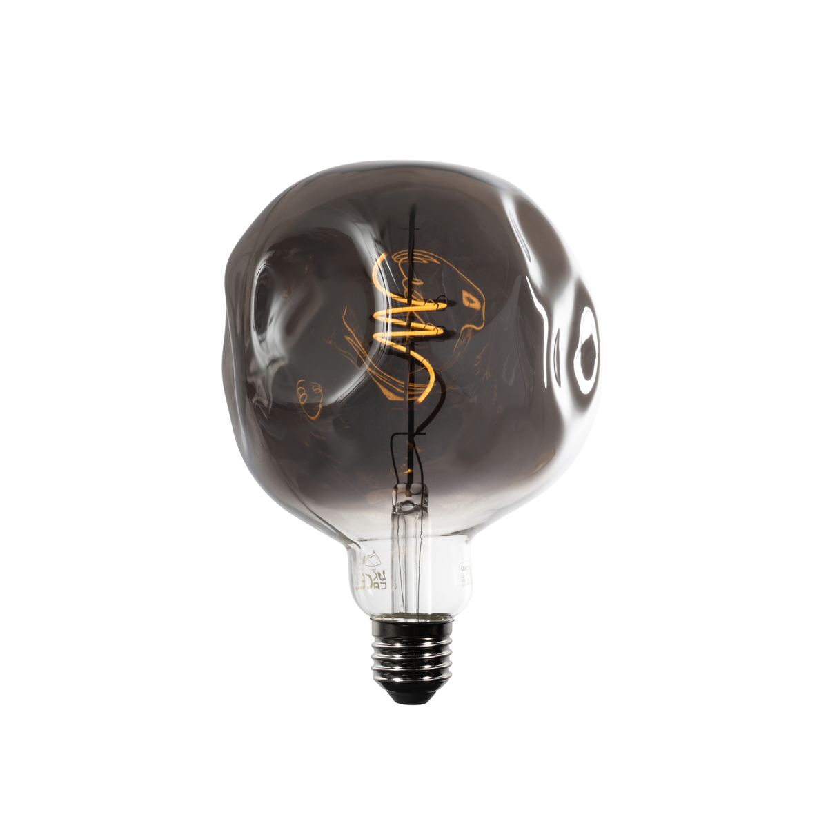 E27 stmívatelná LED žárovka se spirálovým vláknem G125 zrcadlově stříbrná 4W 75 lm 1800K