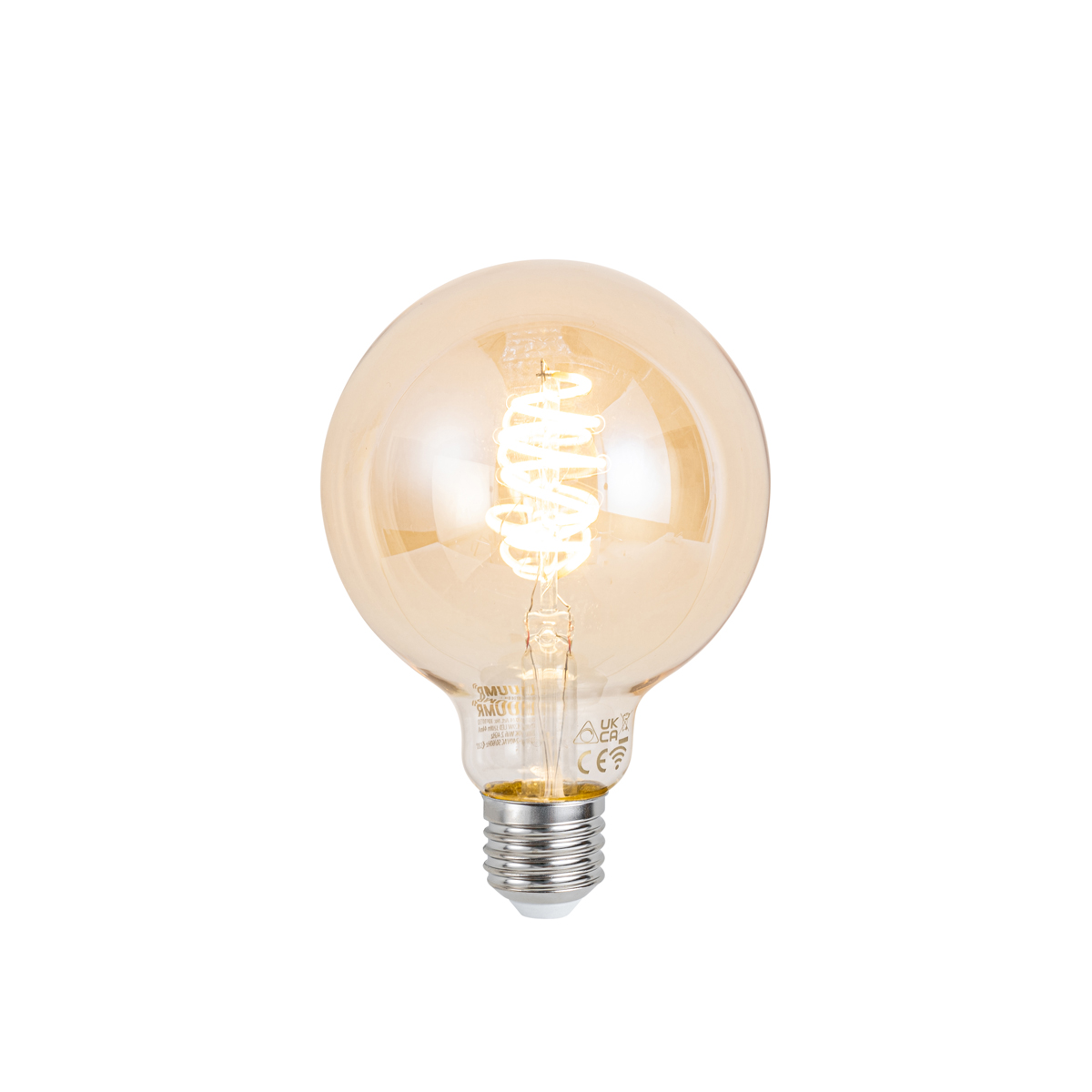 Okos E27 Dimmelhető LED Izzó G95 Borostyán 4.9W 320lm 2500K