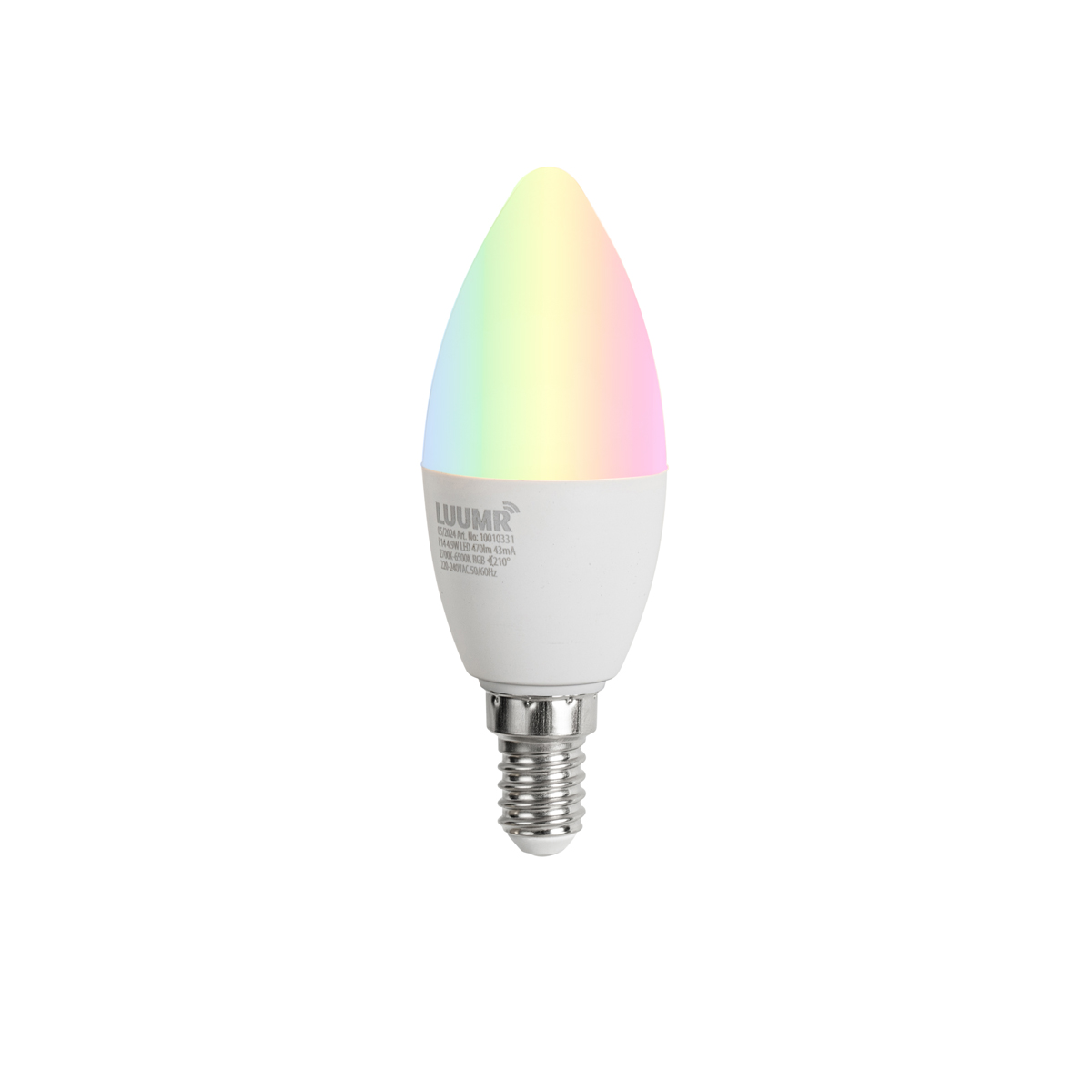 Smart E14 Dimbar LED-pære C37 4,9W 470 lm 2700K-6500K