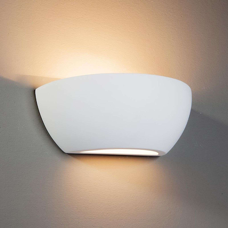 Moderne wandlamp wit gips - Felia