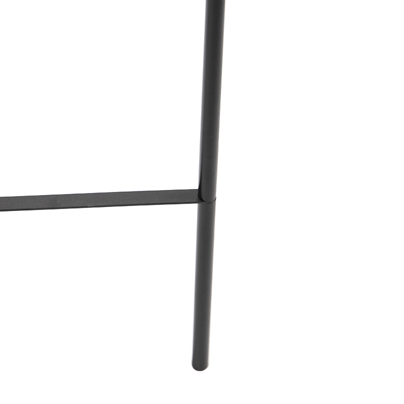 lampadaire design noir avec verre fumé - bliss