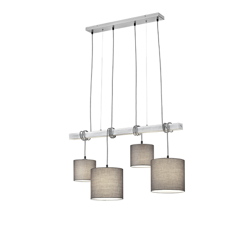 Landelijke hanglamp staal 4-lichts - Ard Landelijke hanglamp staal 4-lichts - Ard