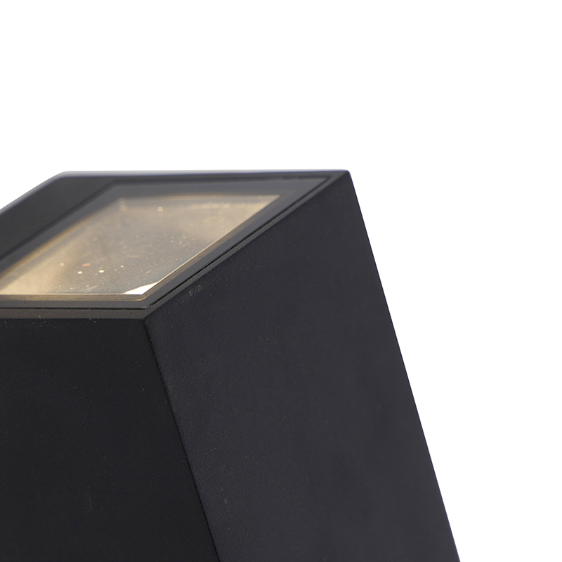 Applique murale moderne noire 2 lumières GU10 AR70 IP54 - Baleno