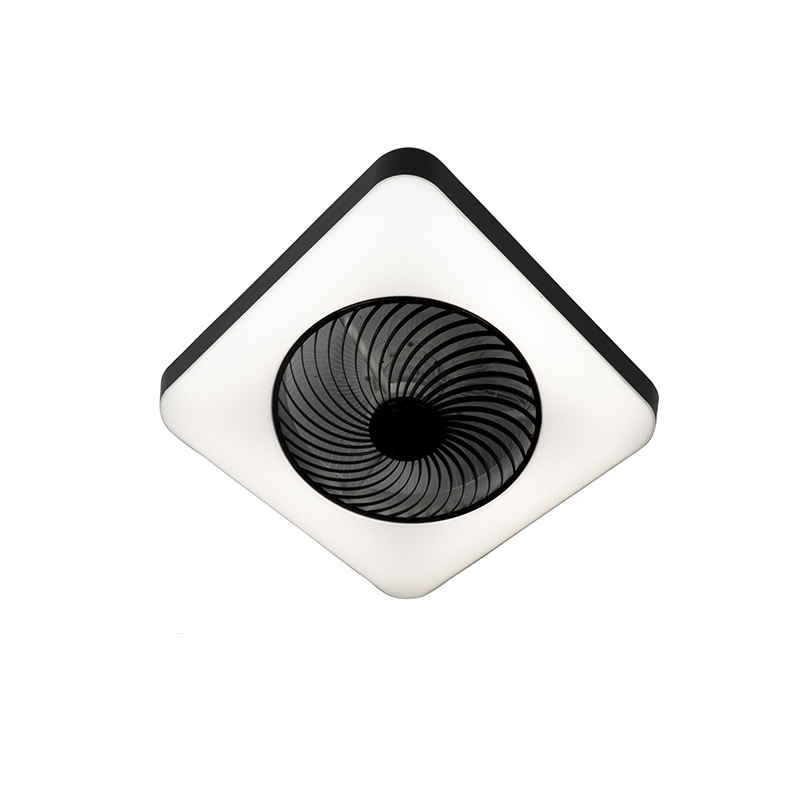 Mennyezeti ventilátor, szögletes fekete, LED-del szabályozható - Climo