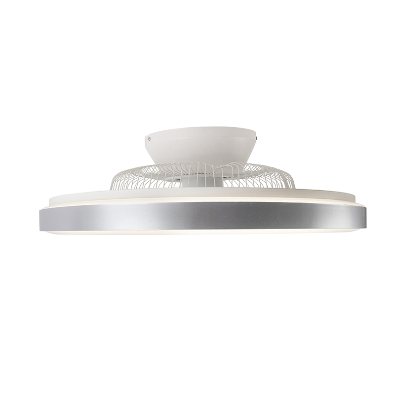 ventilateur de plafond argent avec effet étoile dimmable - climo