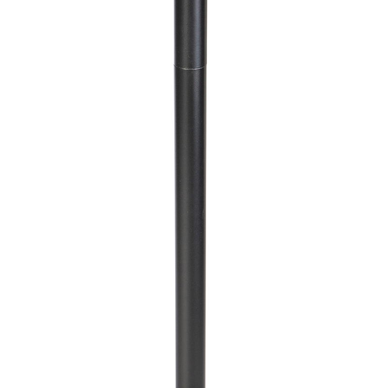 lampadaire classique noir avec abat-jour granny b gris - simplo