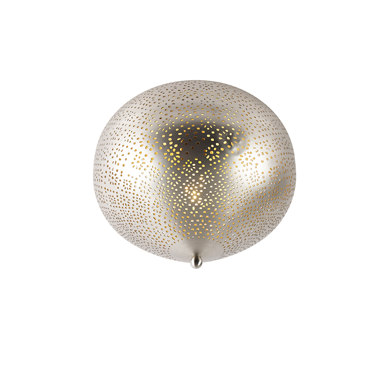 Orientální stropní lampa ocel - Sinbad