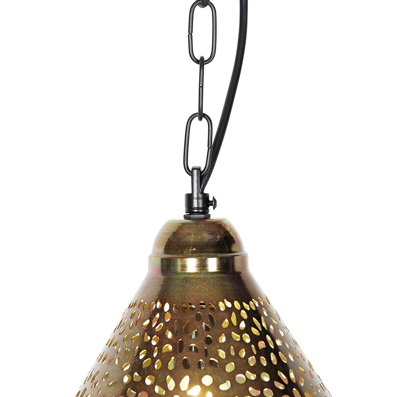 QAZQA nidum - Suspension Oriental - 1 lumière - Ø 600 mm - Noir