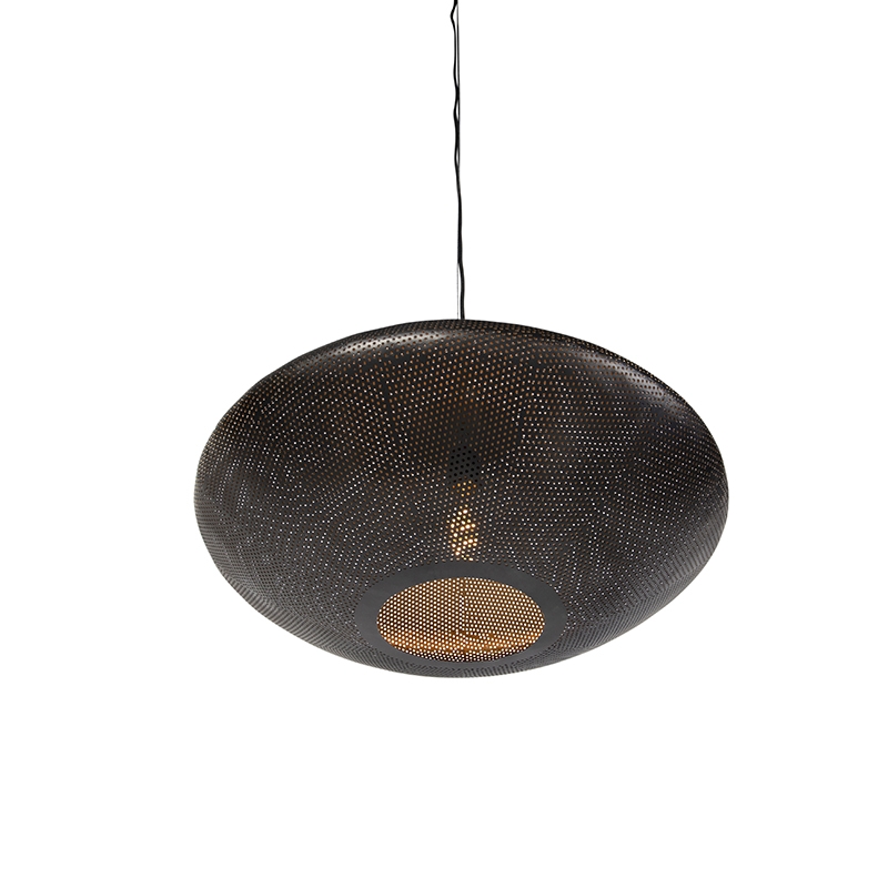 lampe à suspension design noir avec or 60 cm - radiance