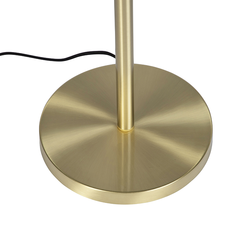 Classic Floor Lamp Brass with Black Lampshade 40 cm - Simplo