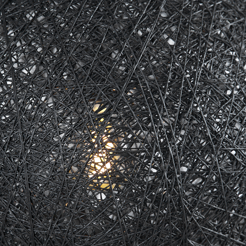 lampe à suspension country noire 60 cm - corda