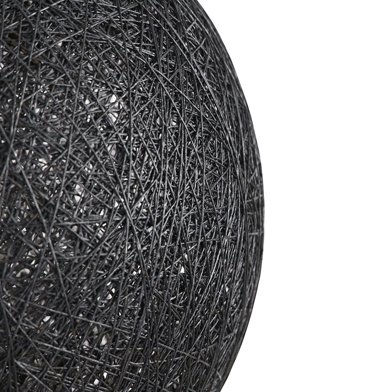 lampe à suspension country noire 60 cm - corda