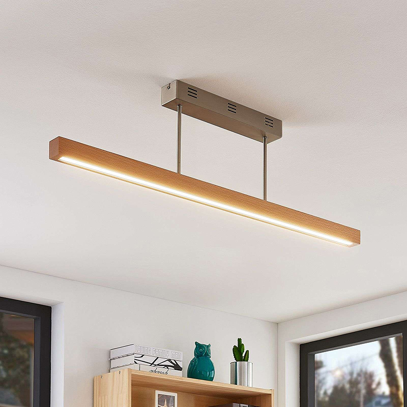 Landelijke plafondlamp hout incl. LED - Tamlin