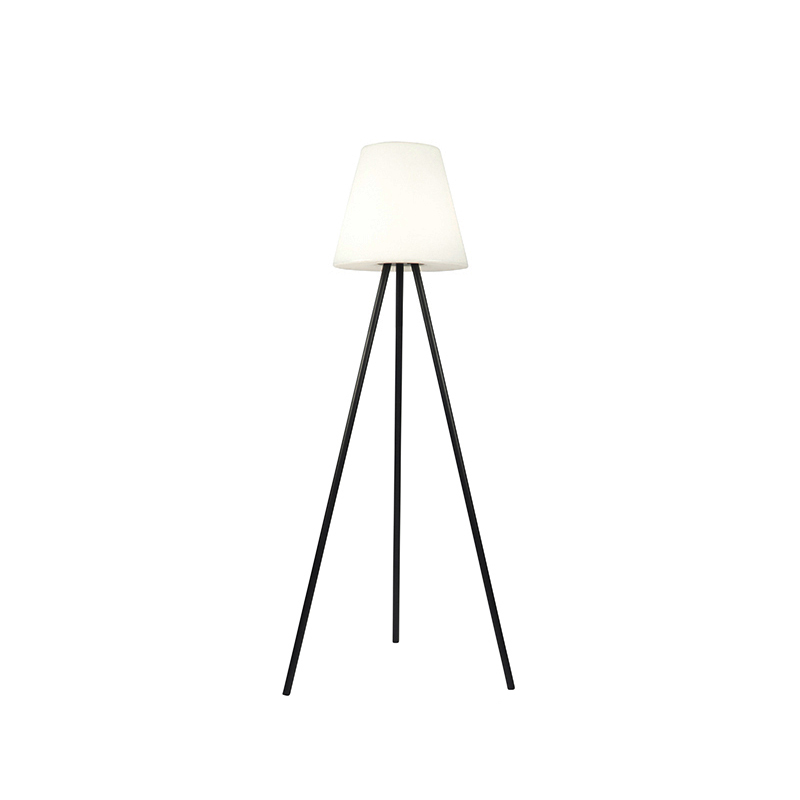 Moderná vonkajšia stojaca lampa čierna IP44 vrátane LED na solárnom panely - Virginia