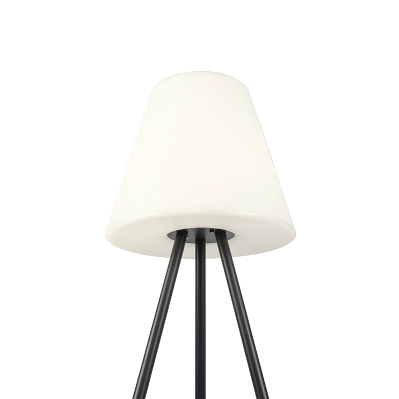 lampadaire d'extérieur moderne noir ip44 avec led sur solaire - virginia