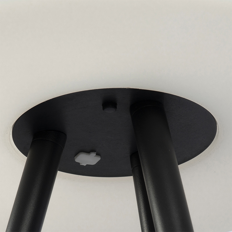 lampadaire d'extérieur moderne noir ip44 avec led sur solaire - virginia