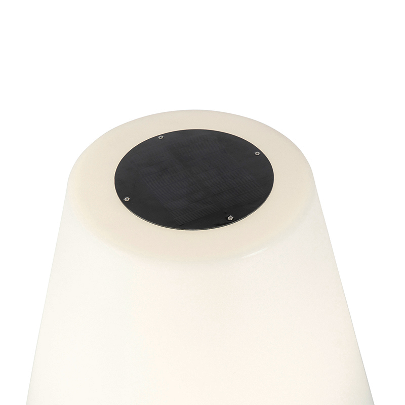 lampadaire d'extérieur moderne noir ip44 avec led sur solaire - virginia