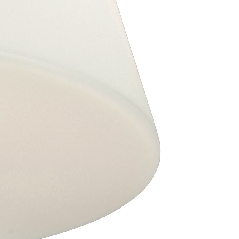 lampe d'extérieur moderne noire avec abat-jour blanc ip65 - virginie