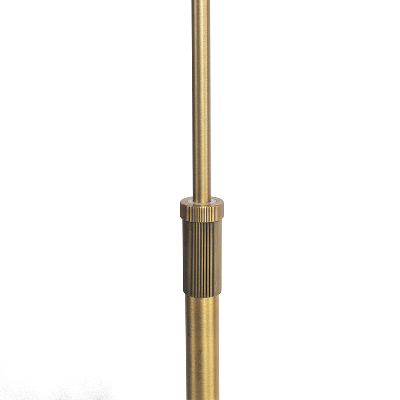 Stehlampe Bronze mit weißem Schirm und verstellbarem Arm - Ladas Deluxe