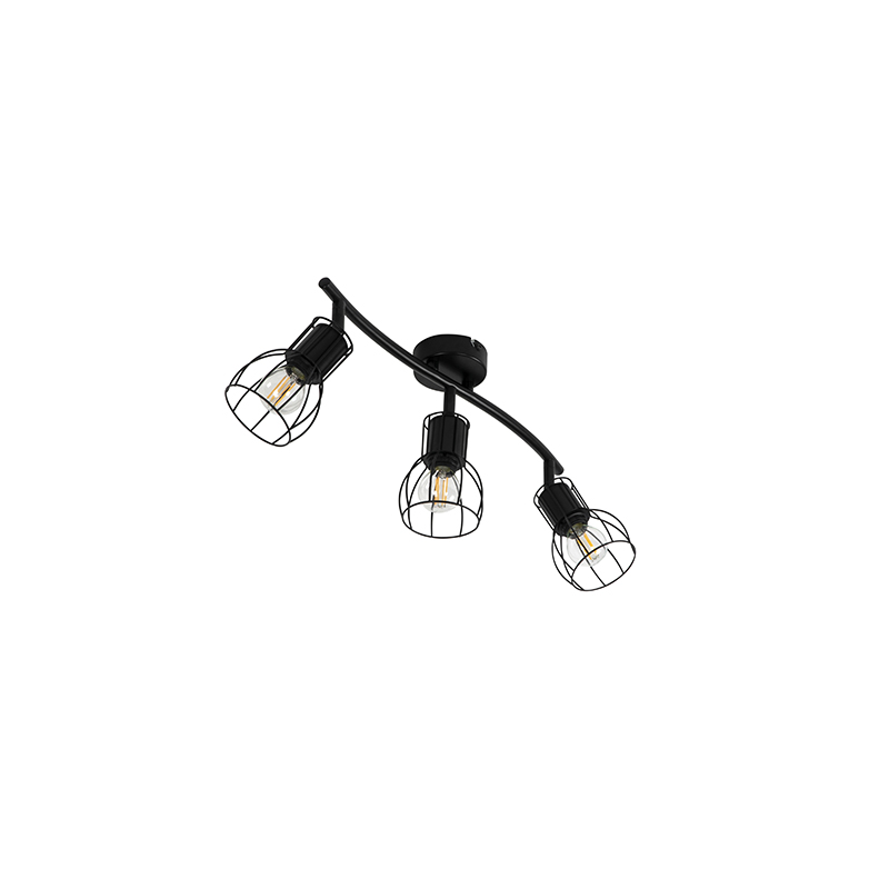Modern Ceiling Spot Black 63 cm 3-Light Adjustable - Botu