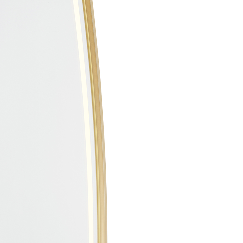 Badezimmerspiegel Gold inkl. LED 3-Stufen-Dimmbar mit Touch Oval - Miral