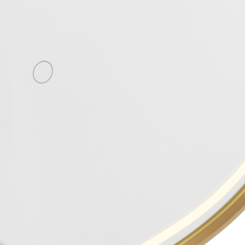 Badezimmerspiegel Gold inkl. LED 3-Stufen-Dimmbar mit Touch Oval - Miral