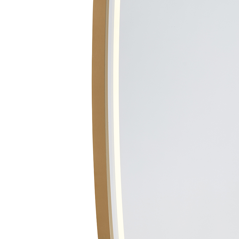 Badezimmerspiegel Gold inkl. LED 3-Stufen-Dimmbar mit Touch Oval - Miral