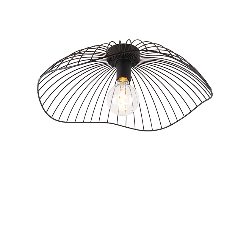Dizajnové stropné svietidlo čierne 50 cm - Pua