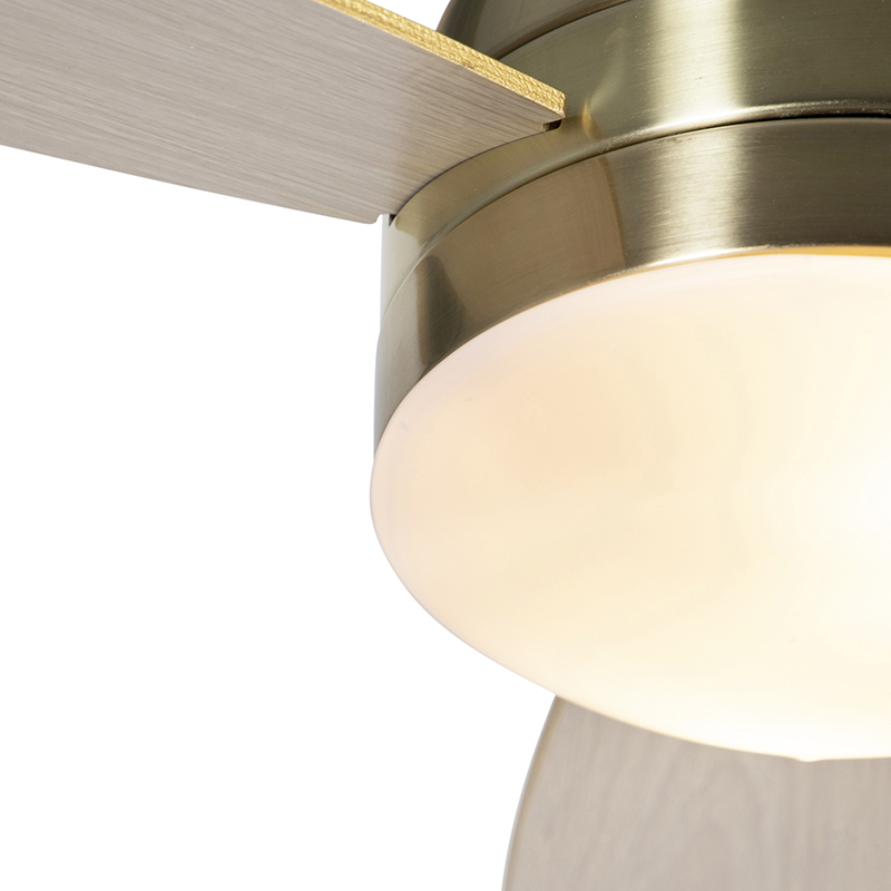 Ceiling Fan Brass 96cm with Remote Control - Rotar