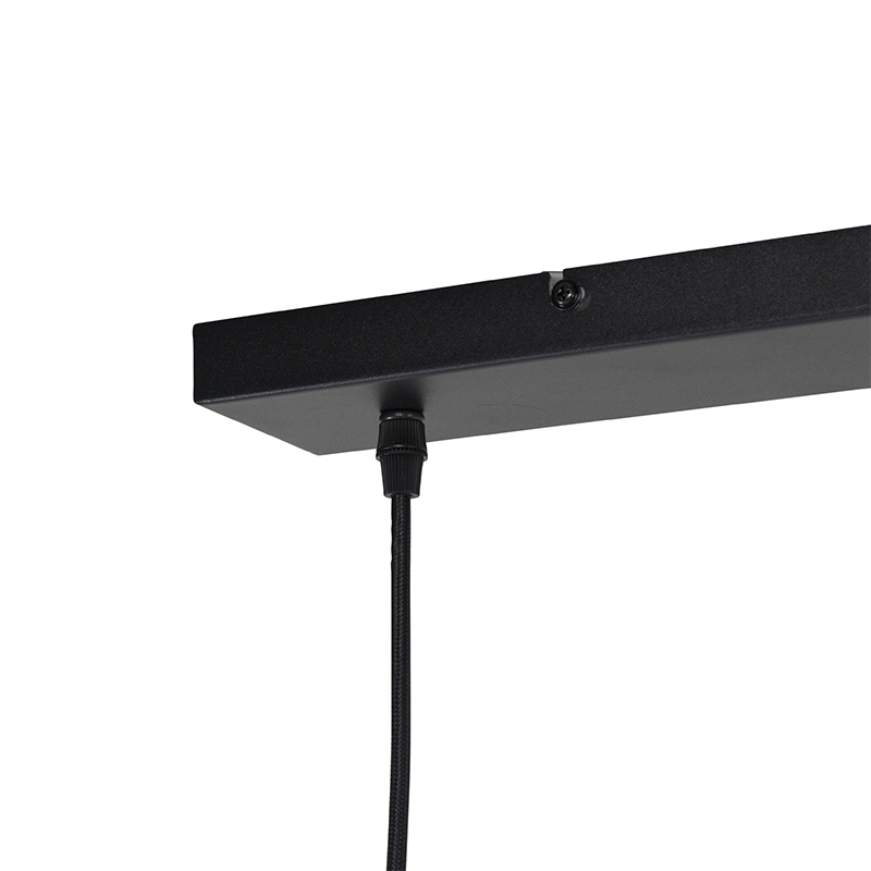 Lámpara colgante industrial negra con dorado 3 luces - Magnax