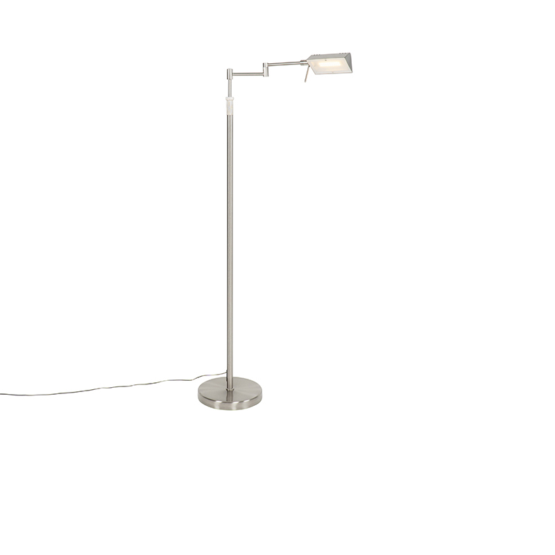 Design vloerlamp staal incl. LED met touch dimmer - Notia