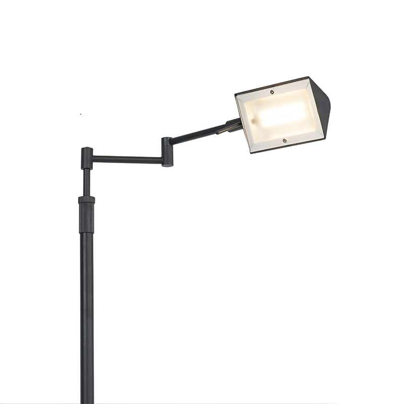 lampadaire design noir avec led avec variateur tactile - notia