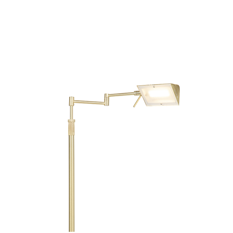 lampadaire en laiton avec led avec variateur tactile - notia