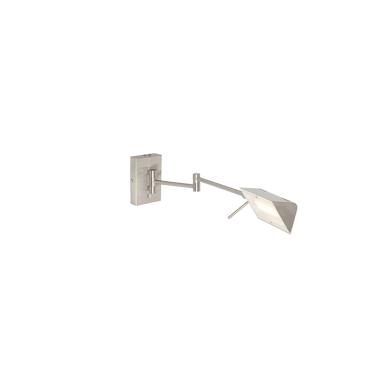 Moderne wandlamp staal incl. LED met touch dimmer - Notia