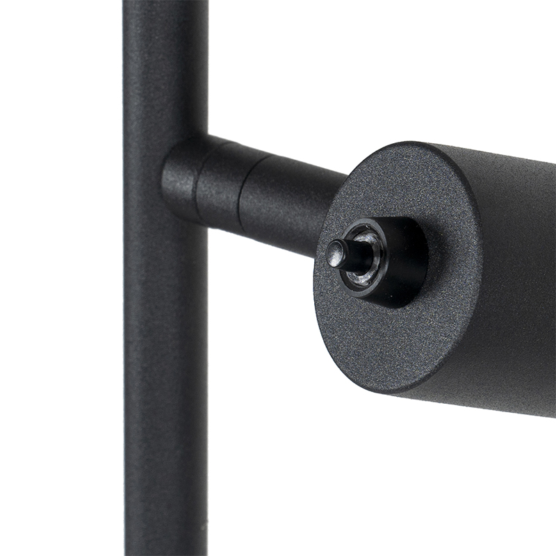 lampadaire design noir avec or 2 lumières - stijn