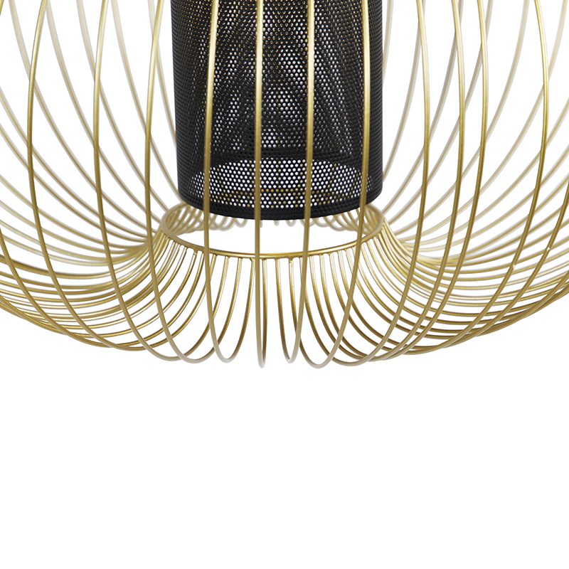 Design Hängelampe Gold mit schwarz 60 cm - Marnie
