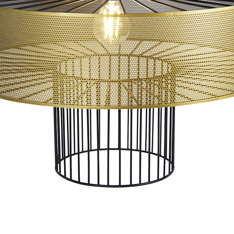 Design Pendant Light Gold with Black 50 cm - Tess
