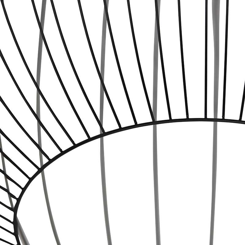 Lámpara colgante de diseño redonda negra 70 cm - Dos