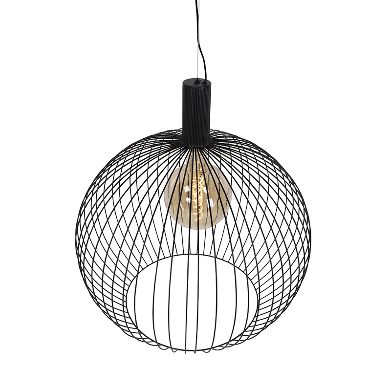 Lámpara colgante de diseño redonda negra 70 cm - Dos