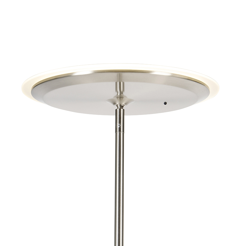 lampadaire moderne en acier avec led avec télécommande et bras de lecture - strela