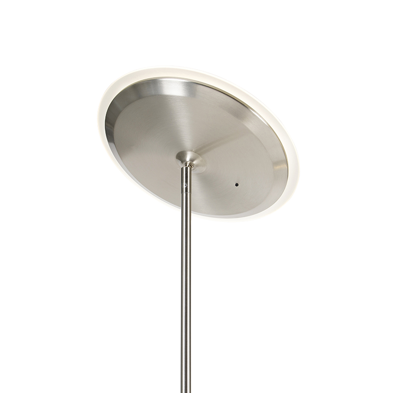 lampadaire moderne en acier avec led avec télécommande et bras de lecture - strela